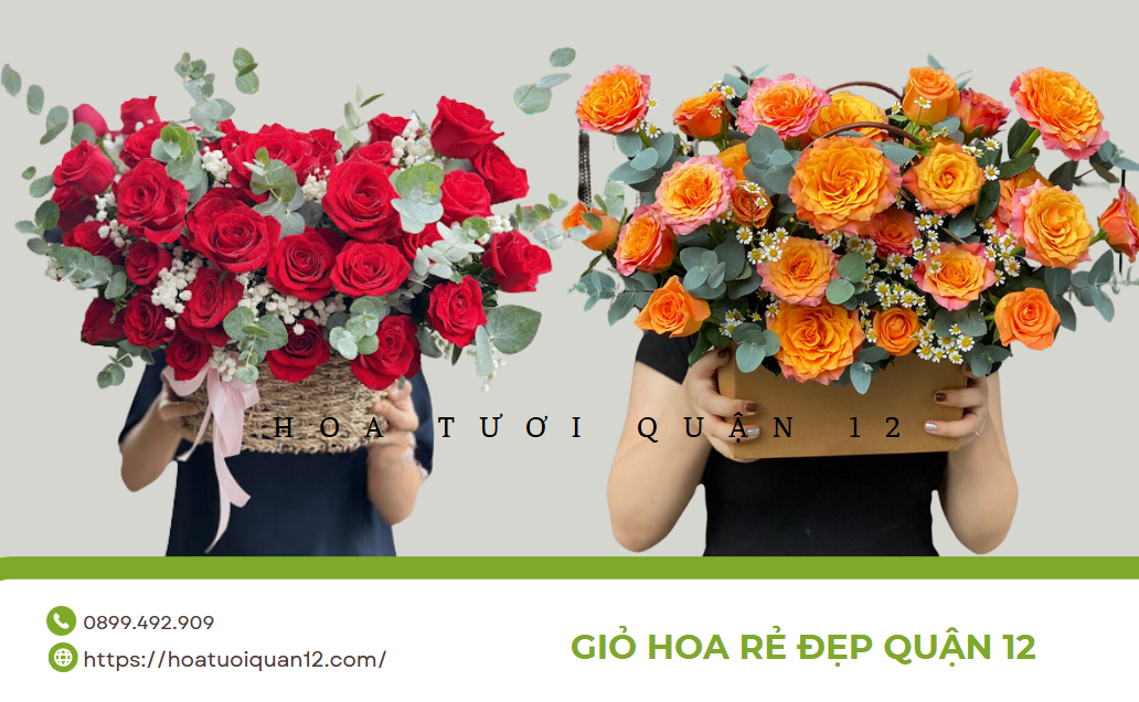 giỏ hoa hồng đẹp