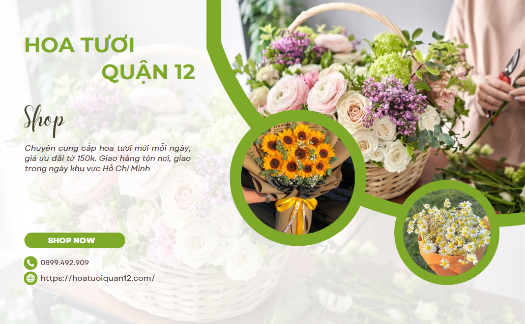địa chỉ mua hoa quận 12