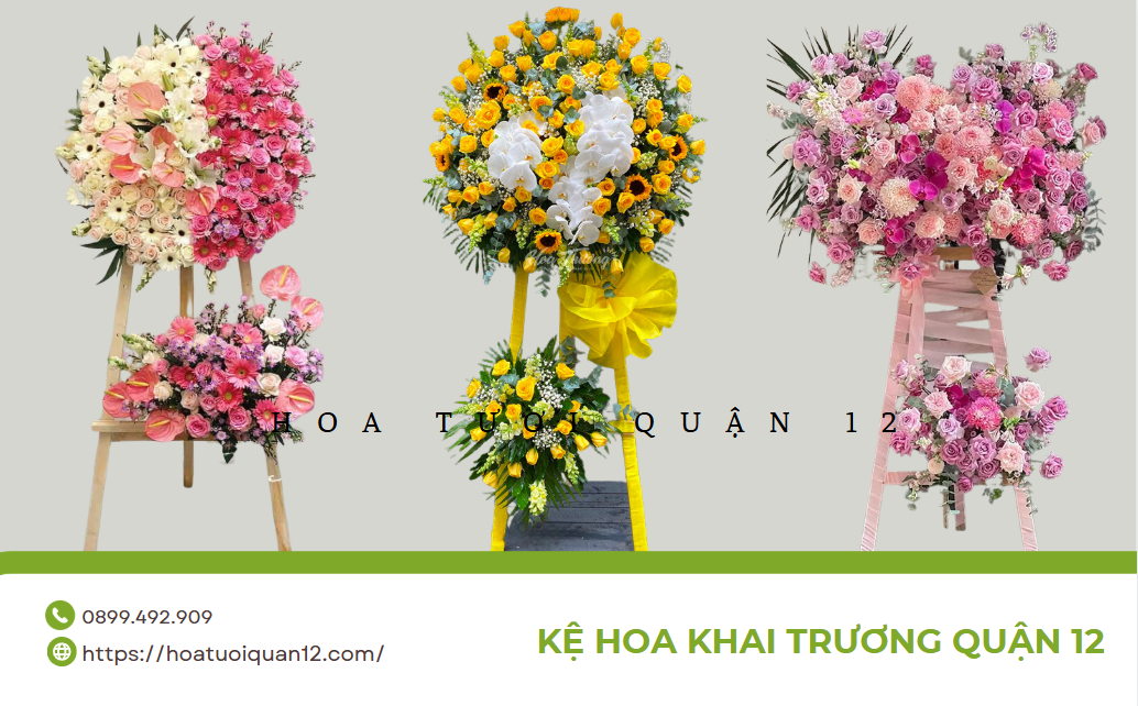 kệ hoa khai trương quận 12 đẹp