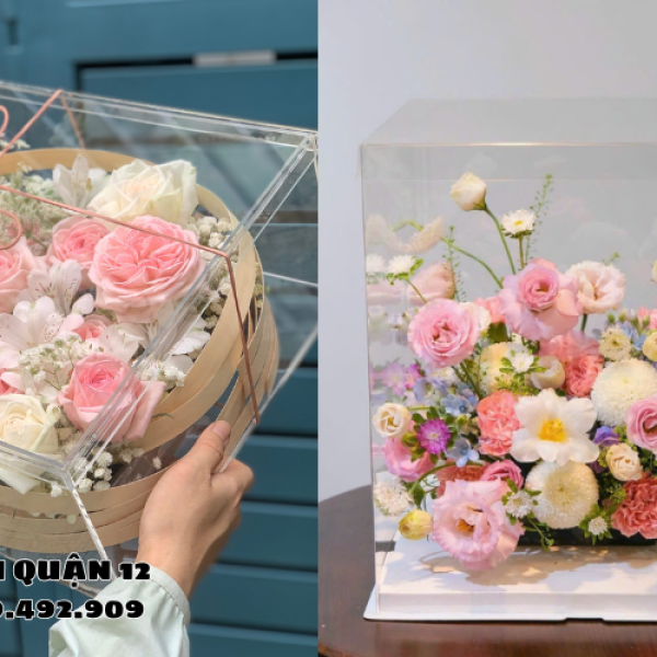 Hộp hoa Valentine 14/2 thể hiện sự tinh tế ở từng chi tiết nhỏ