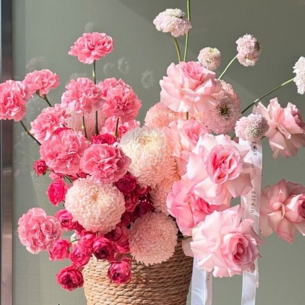 Những mẫu lẵng hoa tone pastel nhẹ nhàng và tinh tế