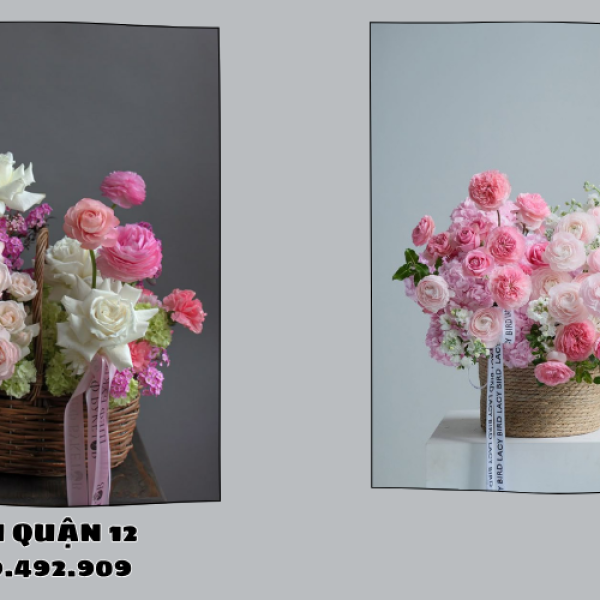 Hoa giỏ quận 12 – Nhỏ gọn, lịch sự, giá phải chăng