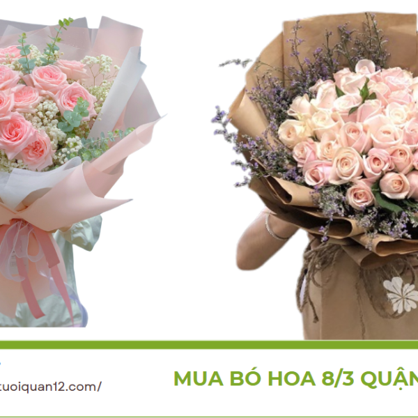Mua bó hoa 8/3 quận 12 đẹp và ý nghĩa dành tặng phái đẹp