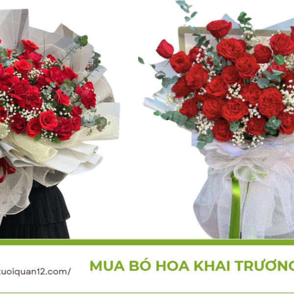 Mua bó hoa khai trương quận 12 đẹp, sang trọng, giá tốt