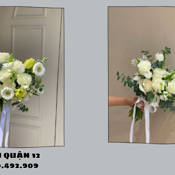 Hoa cưới quận 12 – Bó cô dâu, xe hoa đẹp, giá tốt